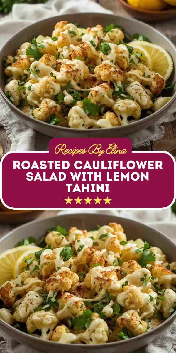 Roasted Cauliflower Salad with Lemon Tahini