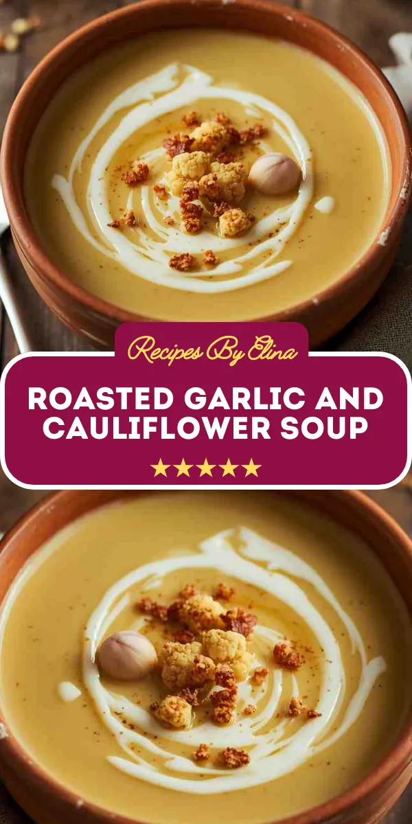 Roasted Garlic and Cauliflower Soup