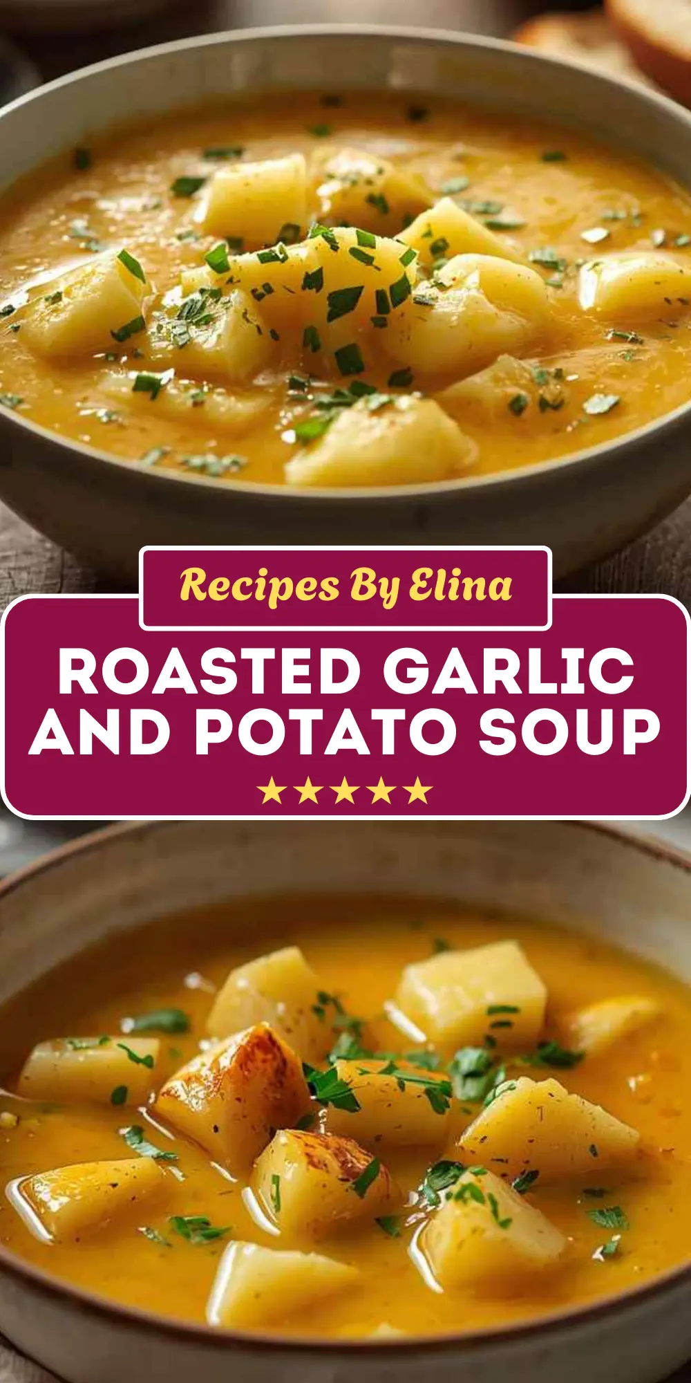 Roasted Garlic and Potato Soup