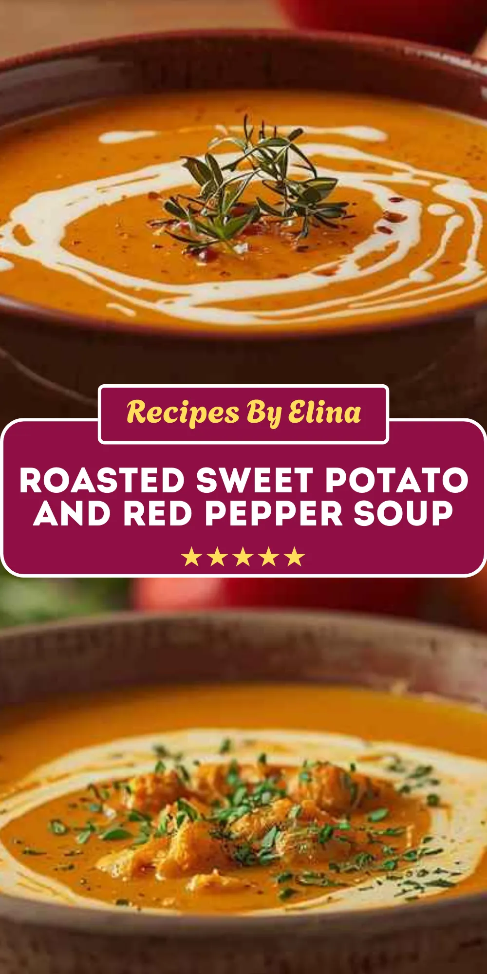 Roasted Sweet Potato and Red Pepper Soup