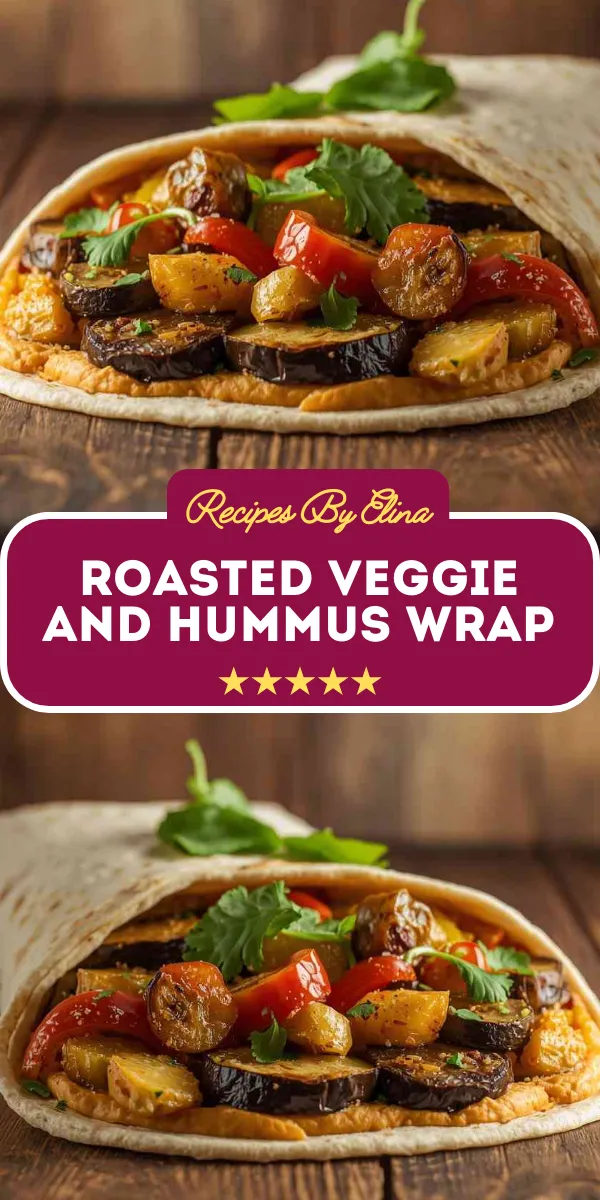 Roasted Veggie and Hummus Wrap