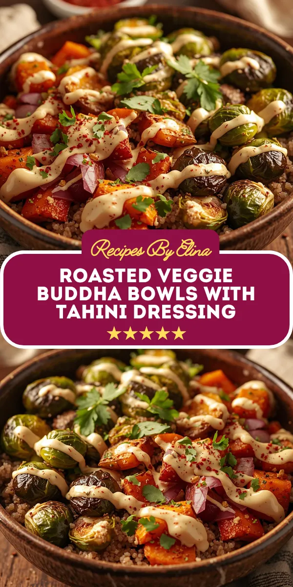 Roasted Veggie Buddha Bowls with Tahini Dressing
