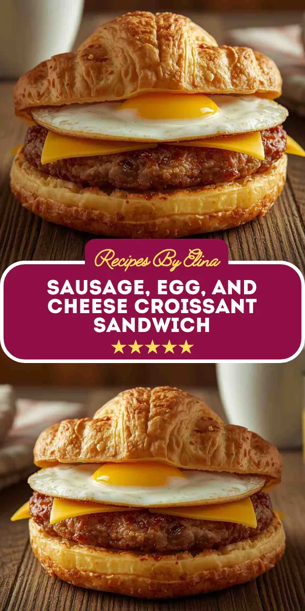 Sausage, Egg, and Cheese Croissant Sandwich