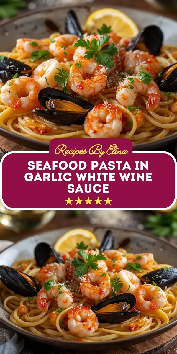 Seafood Pasta in Garlic White Wine Sauce
