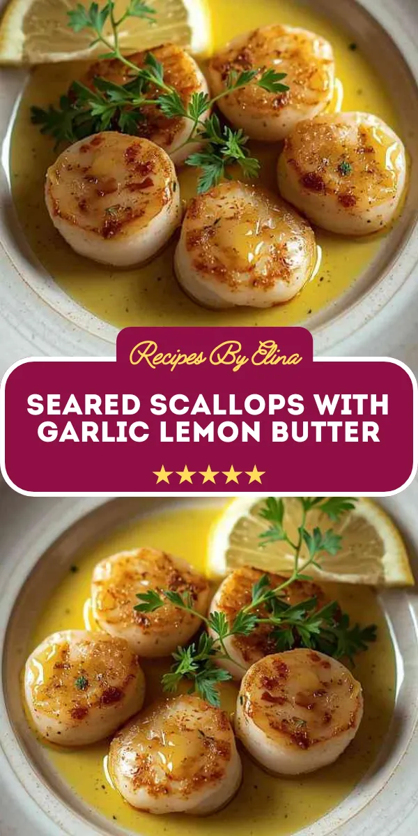 Seared Scallops with Garlic Lemon Butter