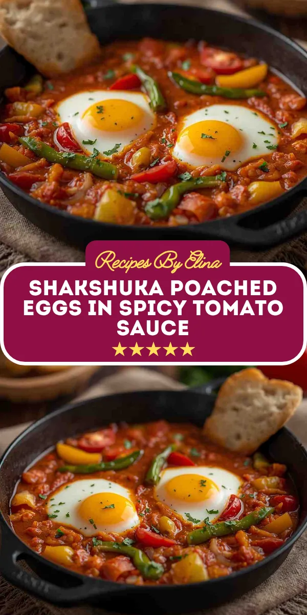 Shakshuka Poached Eggs in Spicy Tomato Sauce