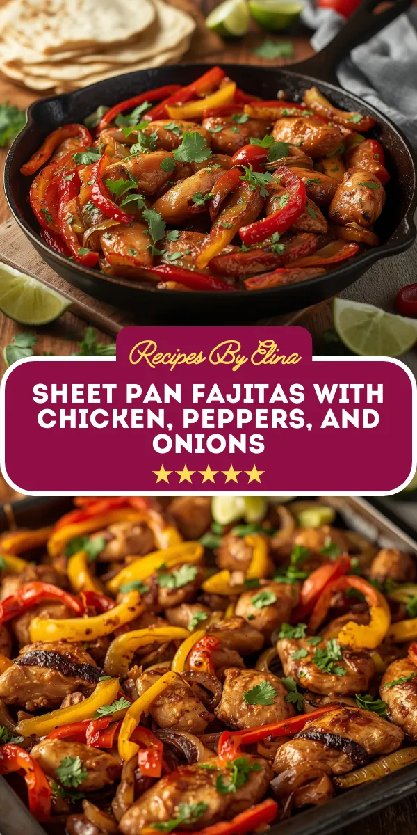 Sheet Pan Fajitas with Chicken, Peppers, and Onions