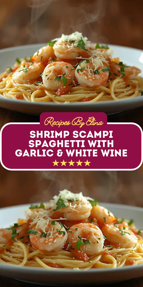 Shrimp Scampi Spaghetti with Garlic & White Wine