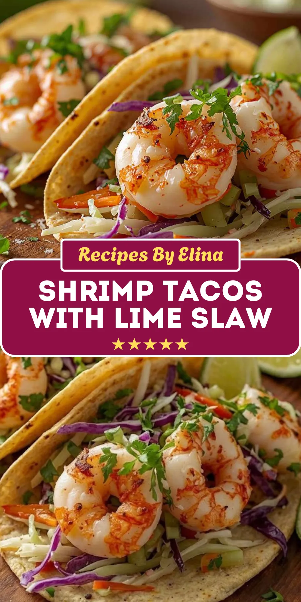 Shrimp Tacos with Lime Slaw