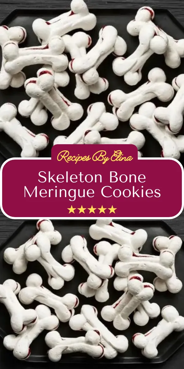 Skeleton Bone Meringue Cookies