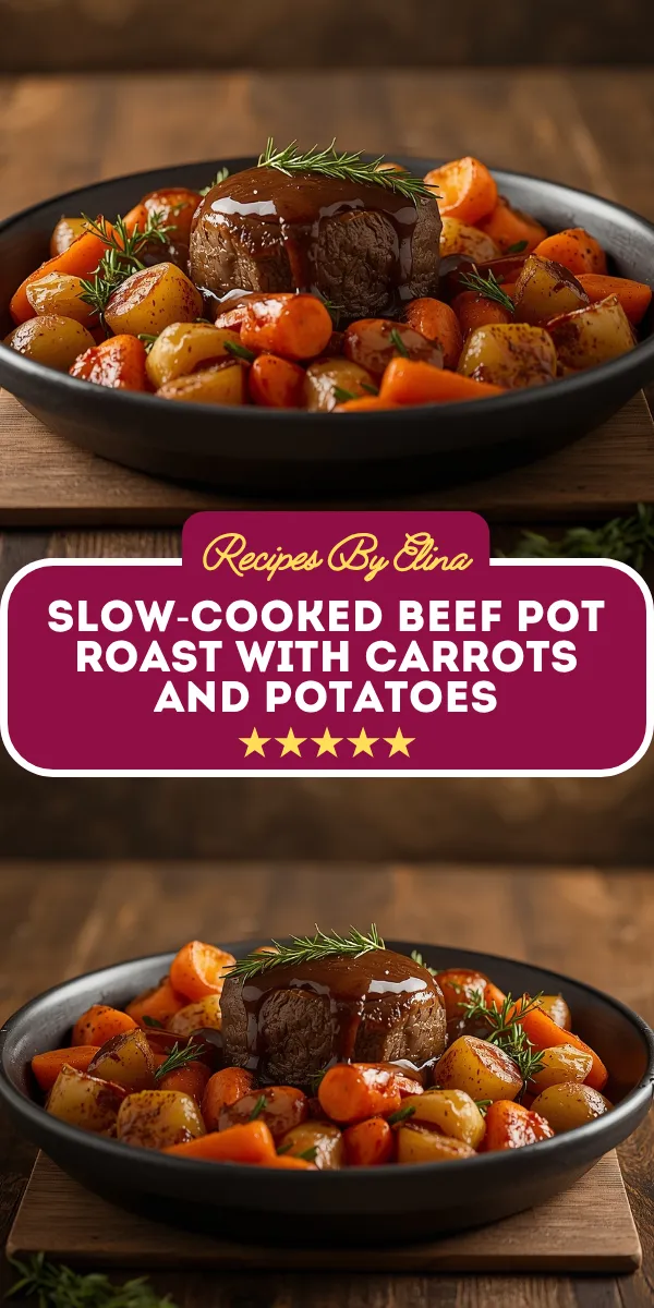 Slow-Cooked Beef Pot Roast with Carrots and Potatoes