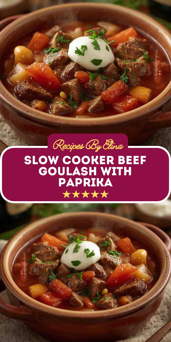 Slow Cooker Beef Goulash with Paprika