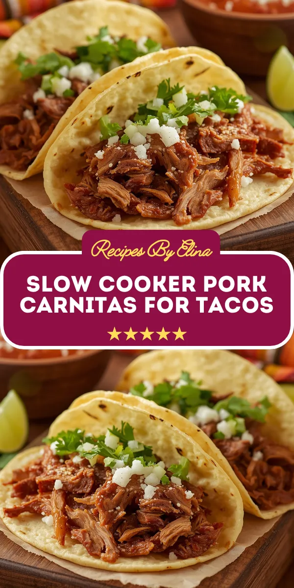 Slow Cooker Pork Carnitas for Tacos