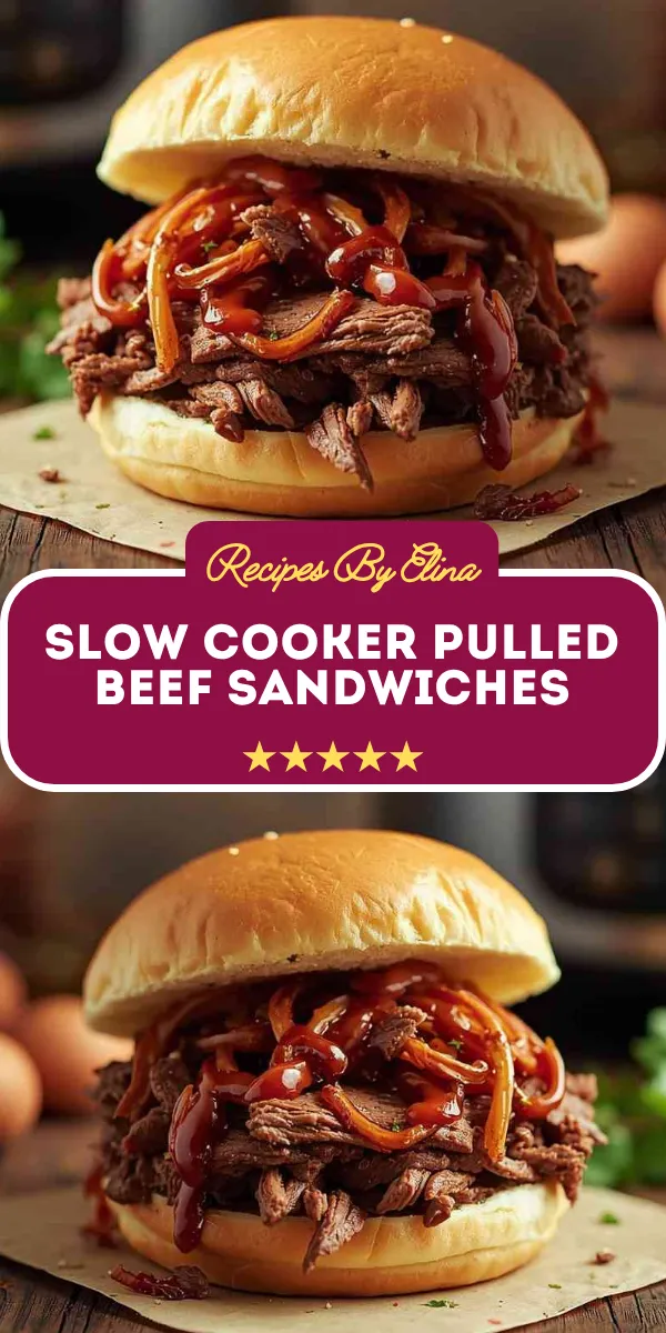Slow Cooker Pulled Beef Sandwiches