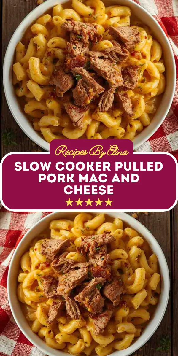 Slow Cooker Pulled Pork Mac and Cheese