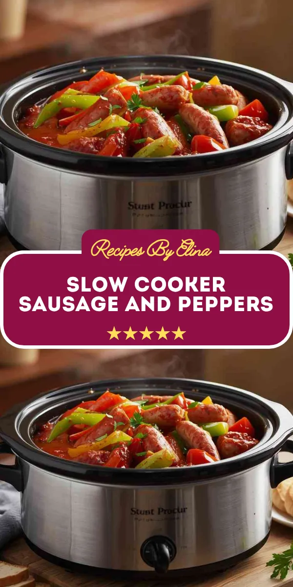 Slow Cooker Sausage and Peppers
