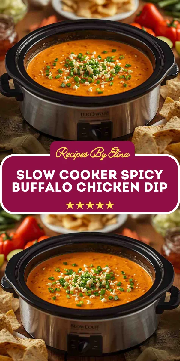 Slow Cooker Spicy Buffalo Chicken Dip