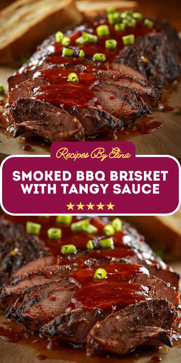 Smoked BBQ Brisket with Tangy Sauce
