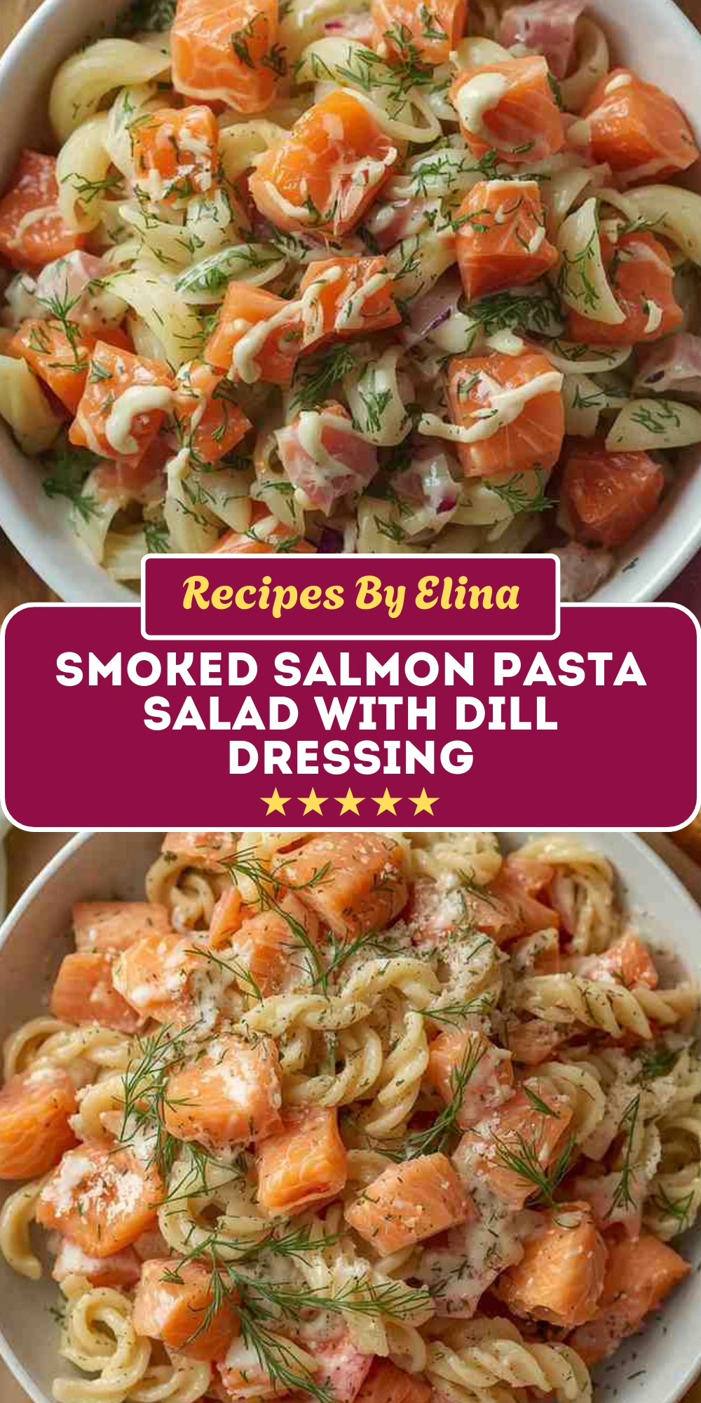 Smoked Salmon Pasta Salad with Dill Dressing
