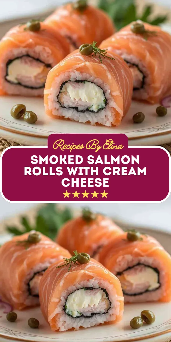 Smoked Salmon Rolls with Cream Cheese