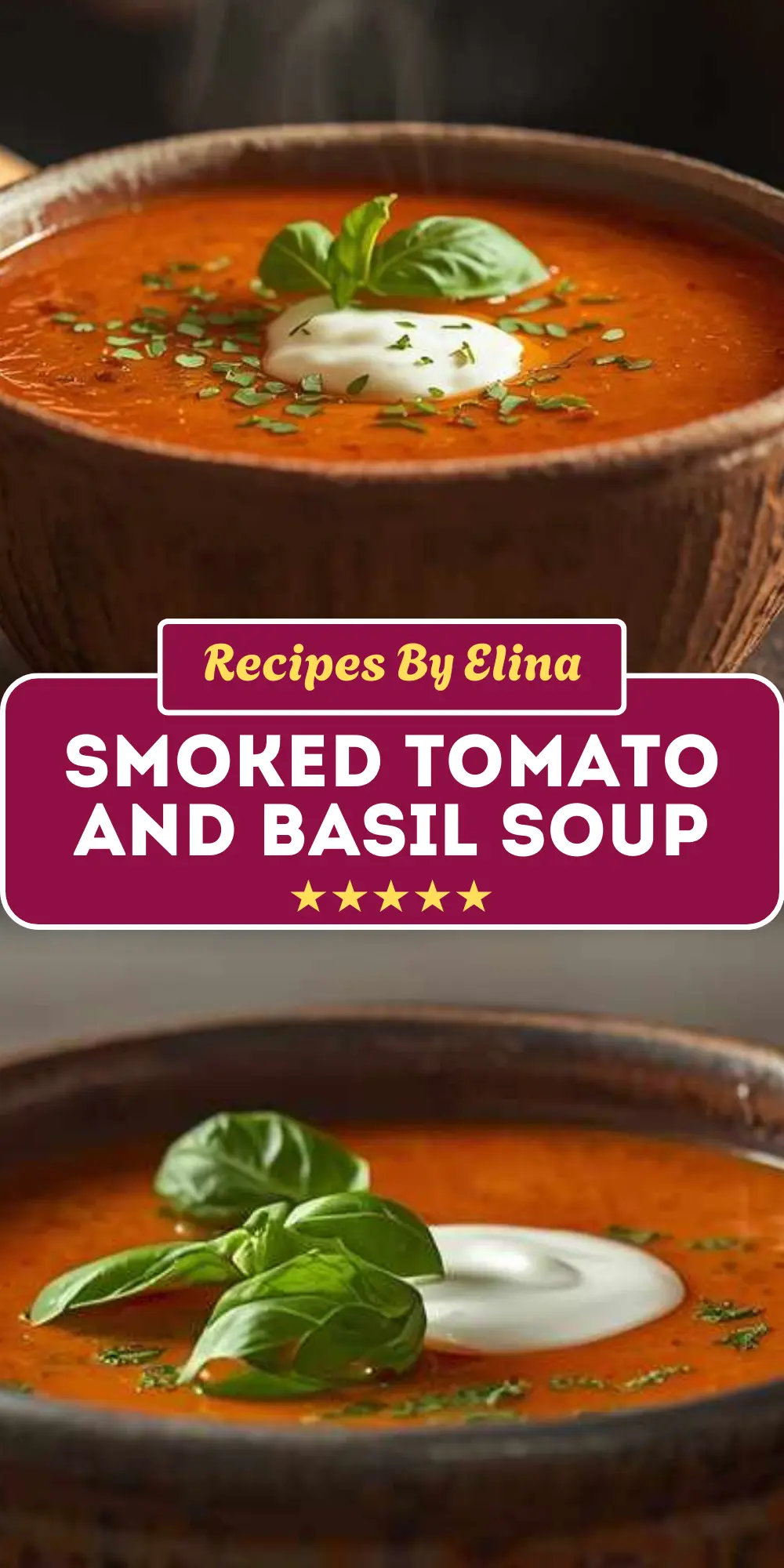 Smoked Tomato and Basil Soup