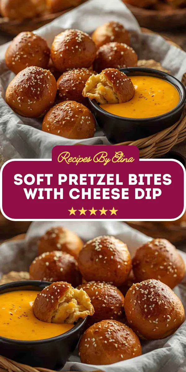 Soft Pretzel Bites with Cheese Dip