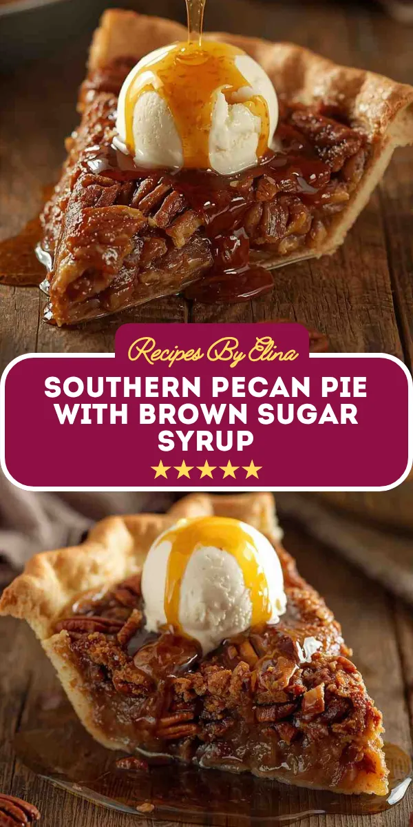 Southern Pecan Pie with Brown Sugar Syrup