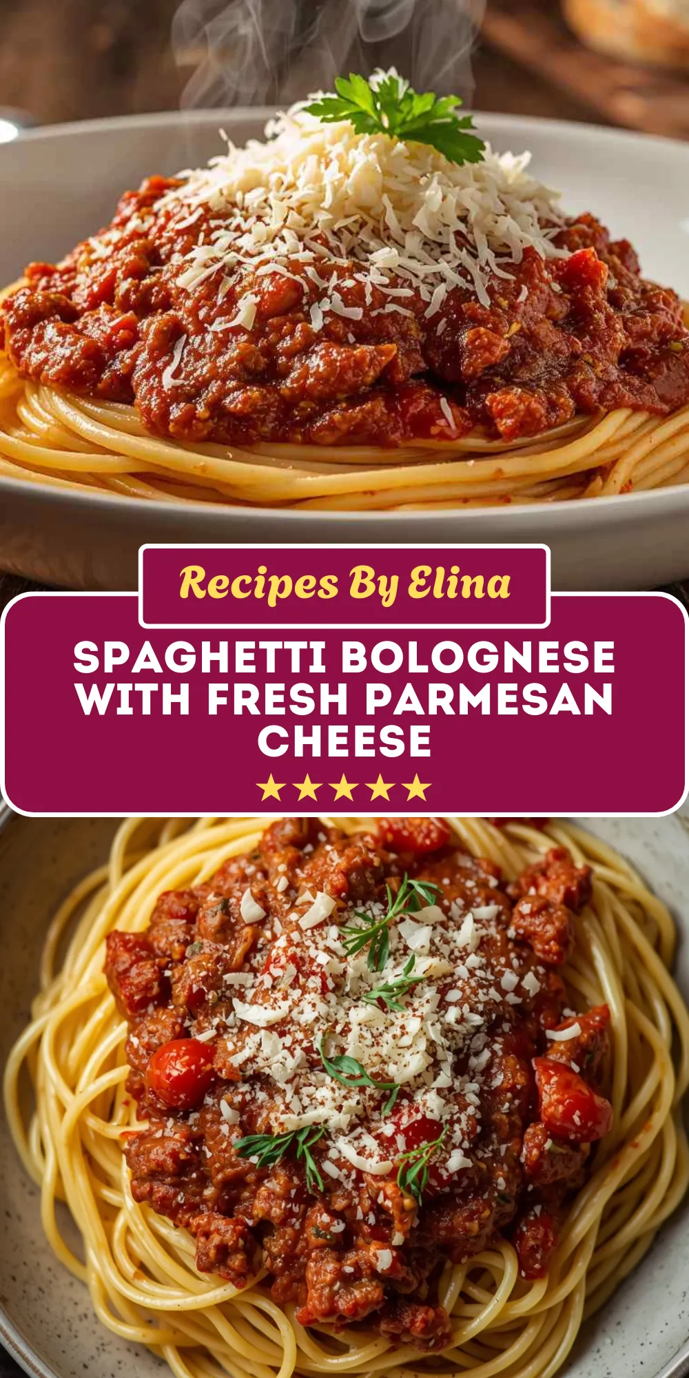 Spaghetti Bolognese with Fresh Parmesan Cheese