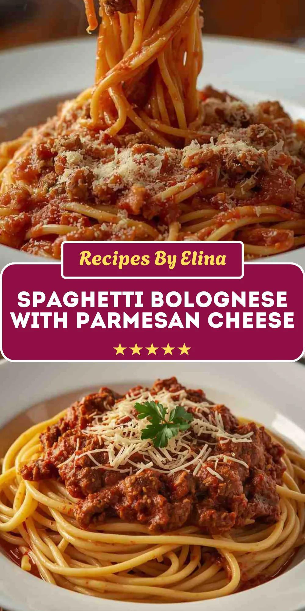 Spaghetti Bolognese with Parmesan Cheese