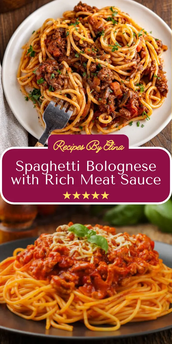 Spaghetti Bolognese with Rich Meat Sauce