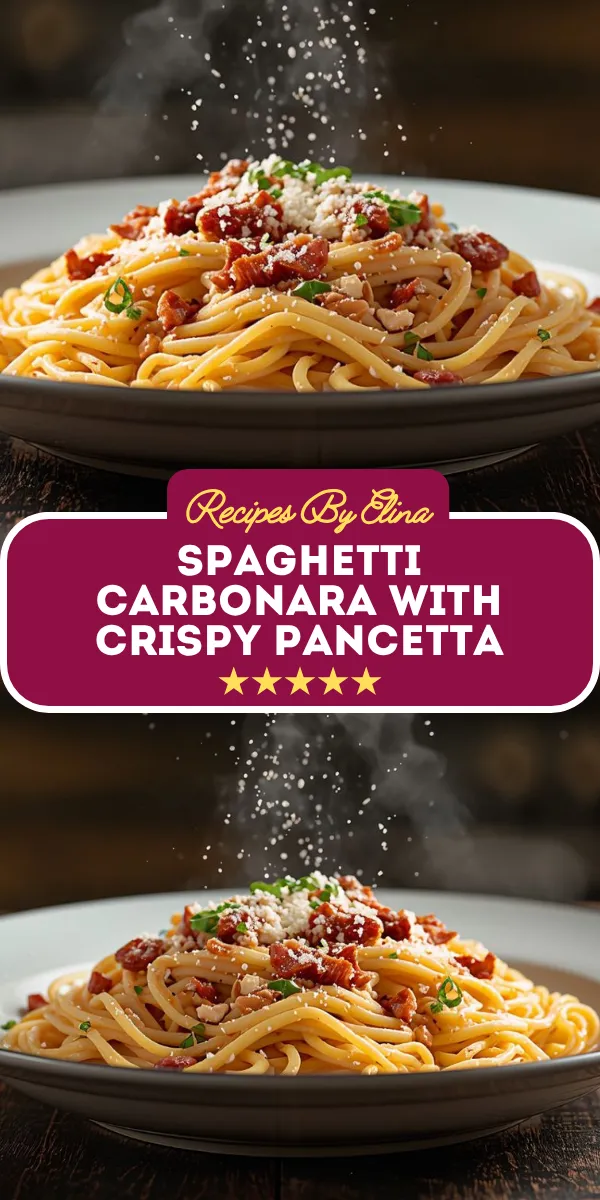 Spaghetti Carbonara with Crispy Pancetta
