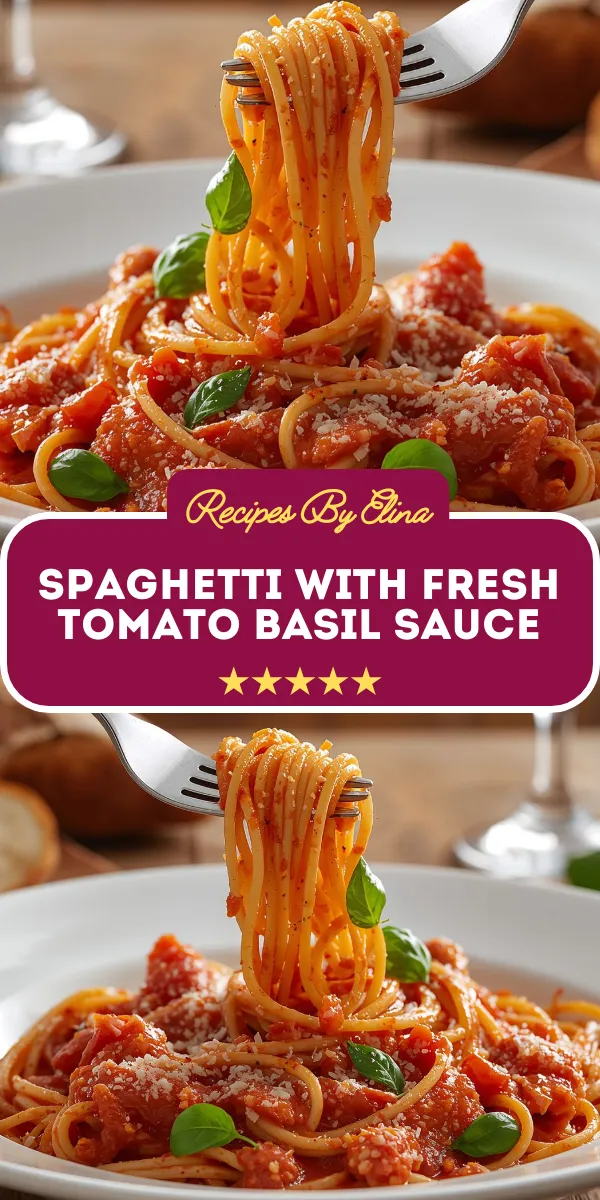 Spaghetti with Fresh Tomato Basil Sauce