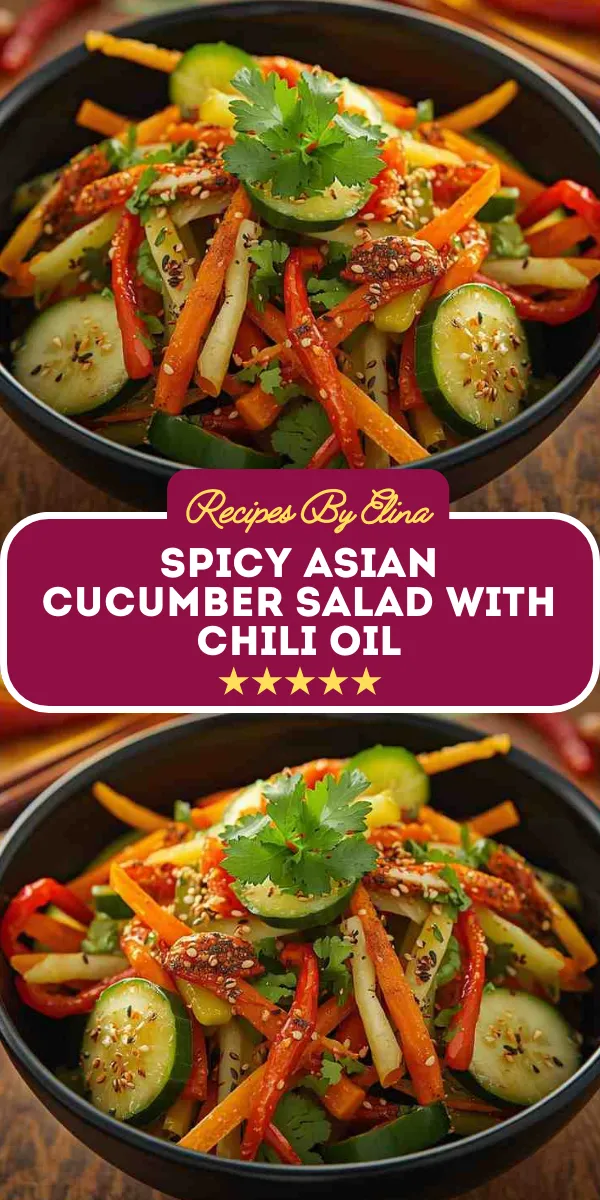Spicy Asian Cucumber Salad with Chili Oil