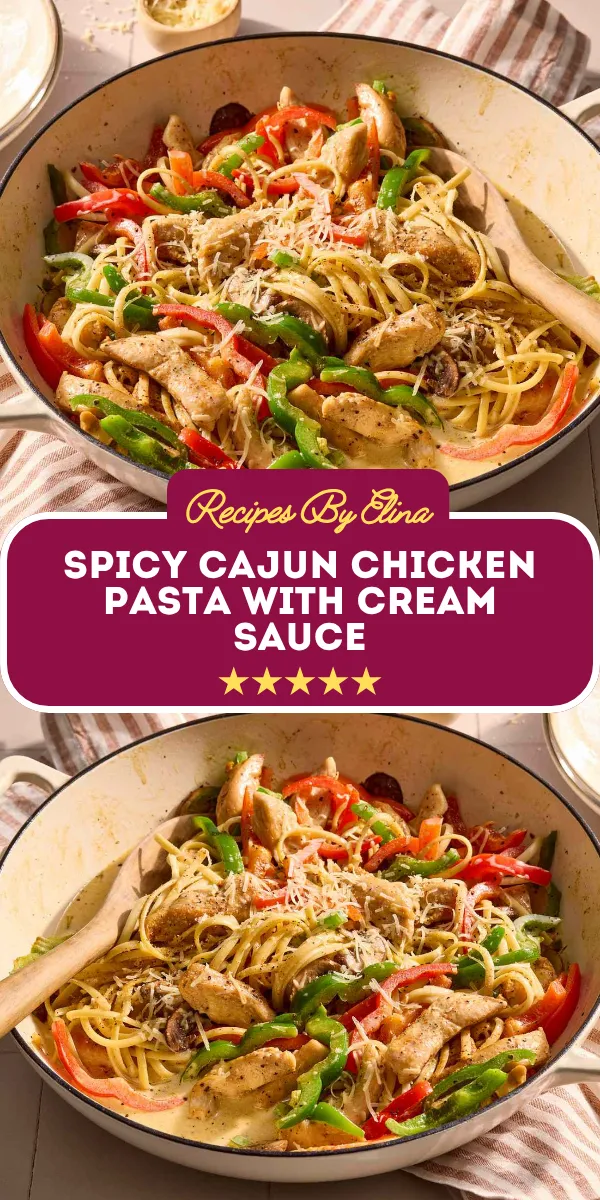 Spicy Cajun Chicken Pasta with Cream Sauce