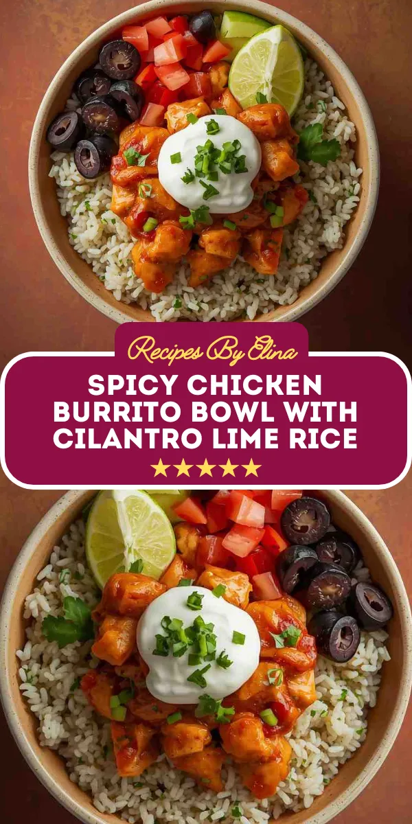 Spicy Chicken Burrito Bowl with Cilantro Lime Rice
