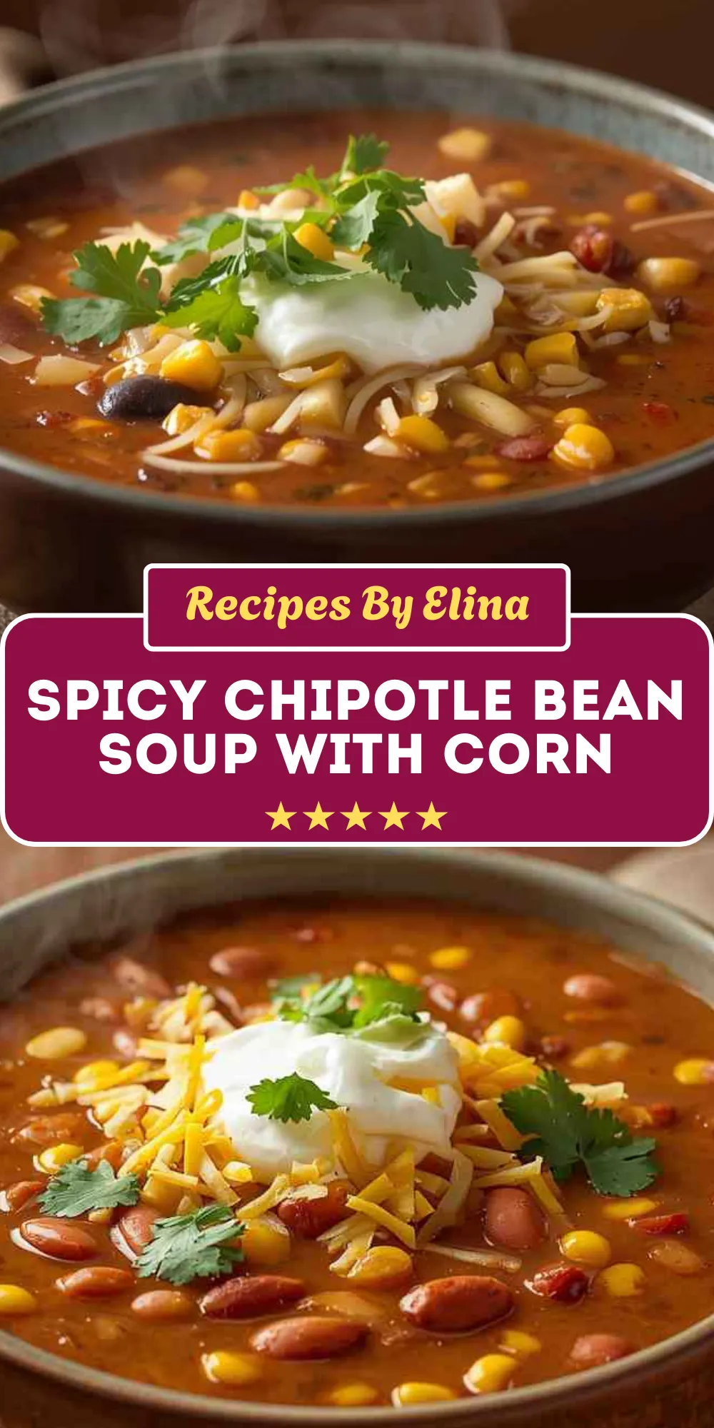 Spicy Chipotle Bean Soup with Corn