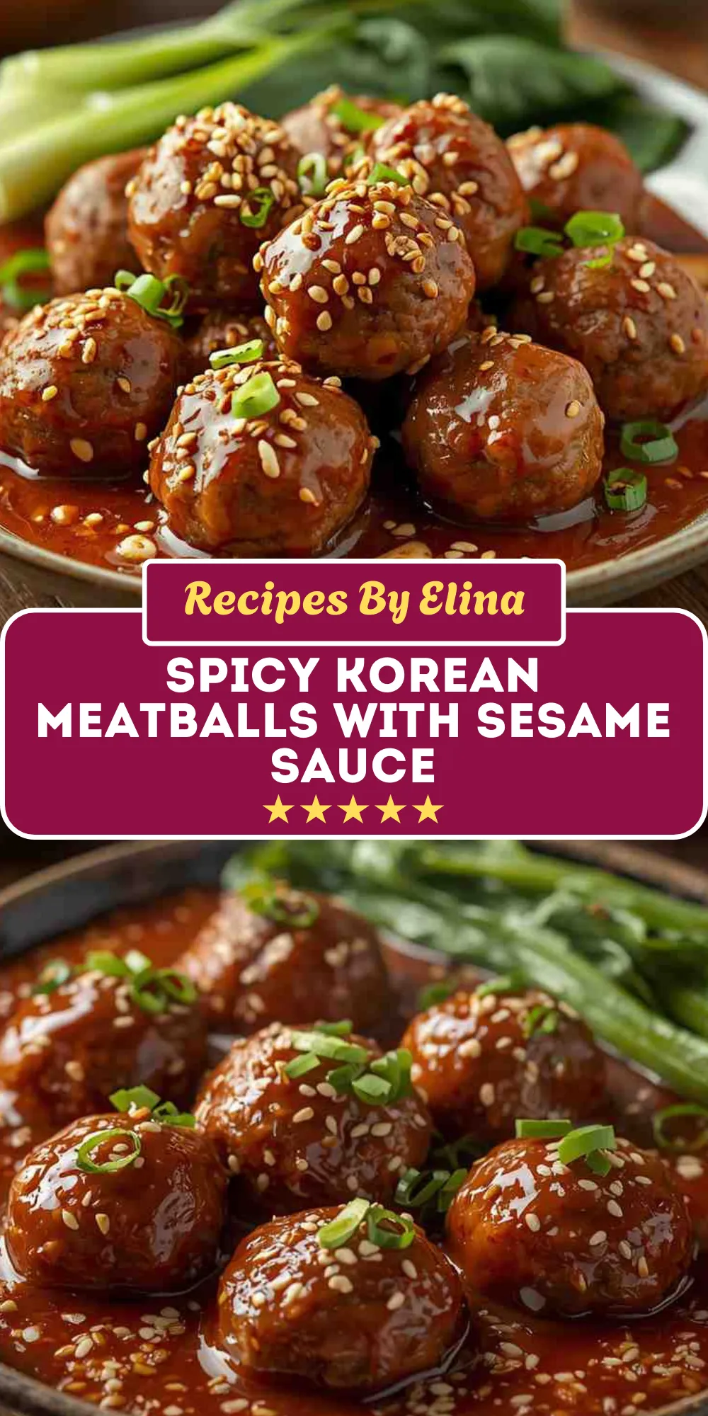Spicy Korean Meatballs with Sesame Sauce