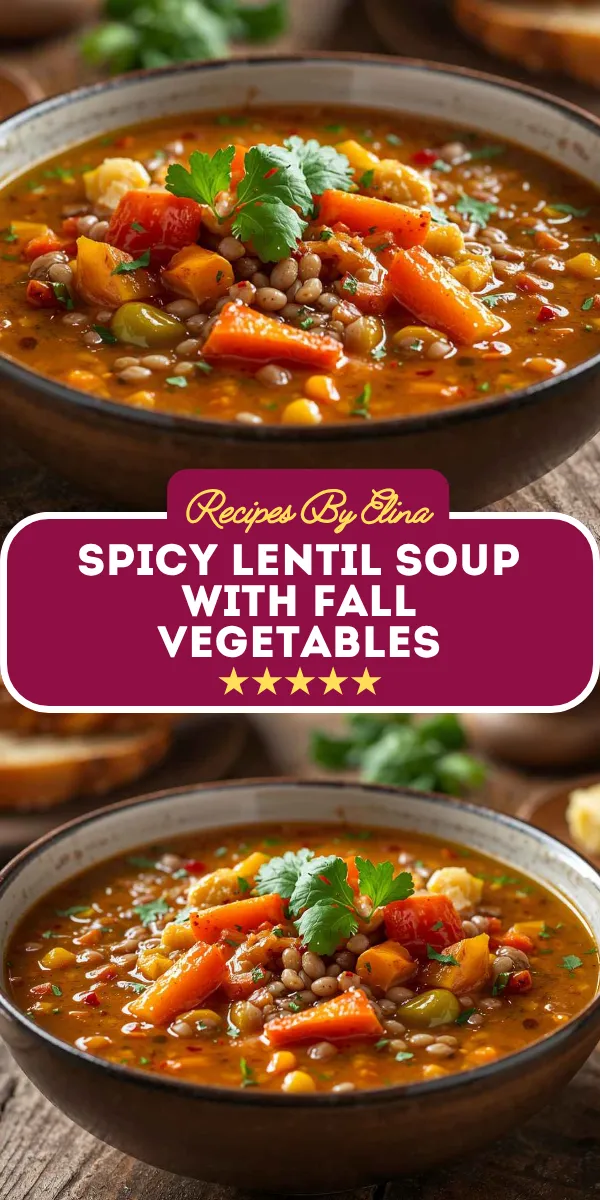 Spicy Lentil Soup with Fall Vegetables