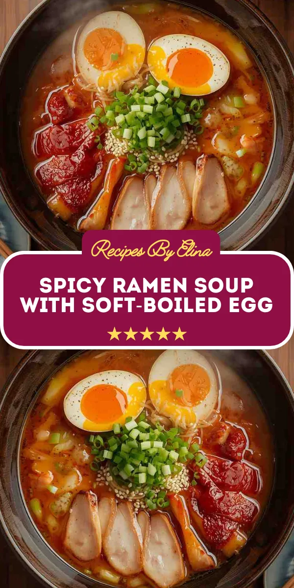 Spicy Ramen Soup with Soft-Boiled Egg
