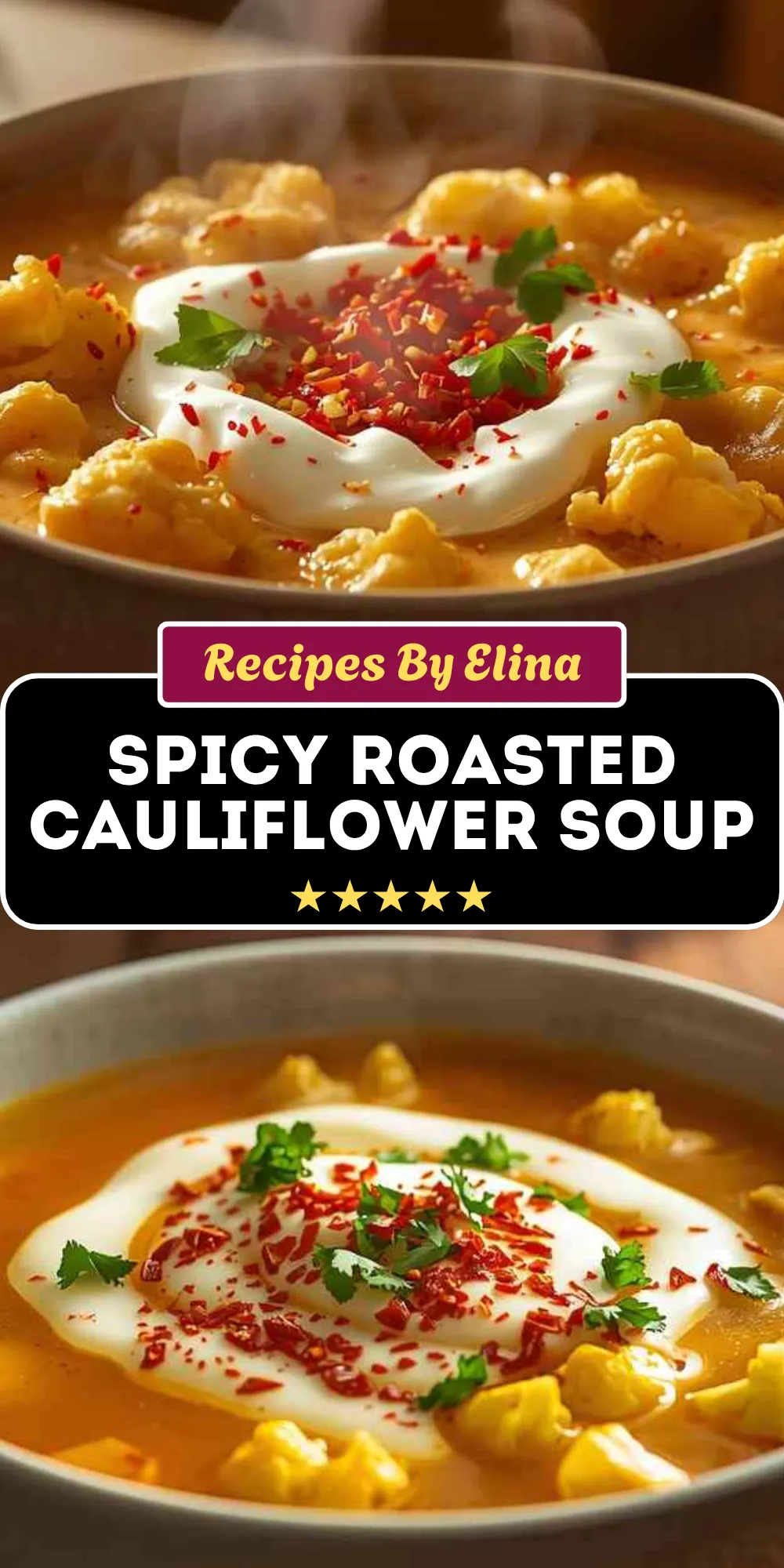 Spicy Roasted Cauliflower Soup
