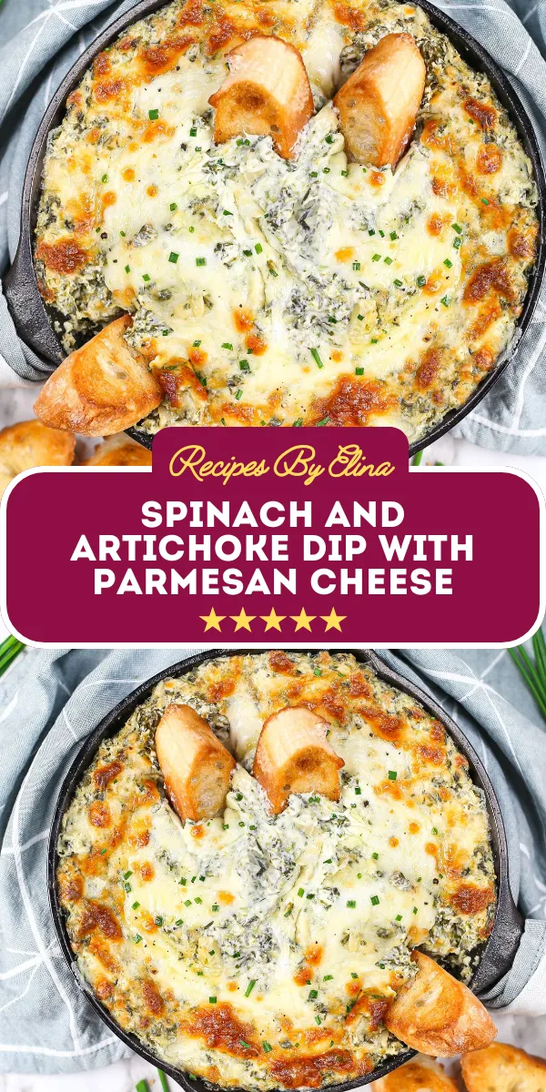 Spinach and Artichoke Dip with Parmesan Cheese