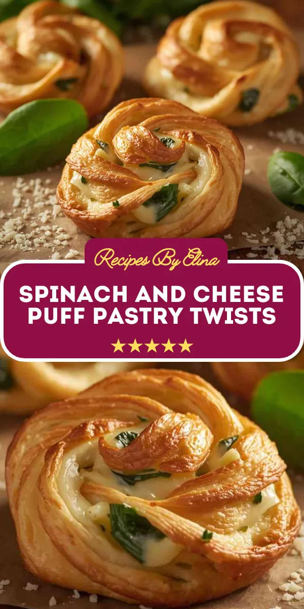 Spinach and Cheese Puff Pastry Twists
