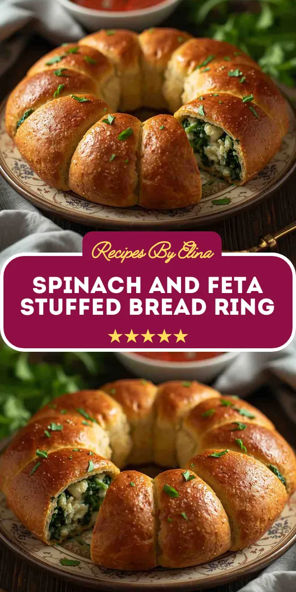 Spinach and Feta Stuffed Bread Ring