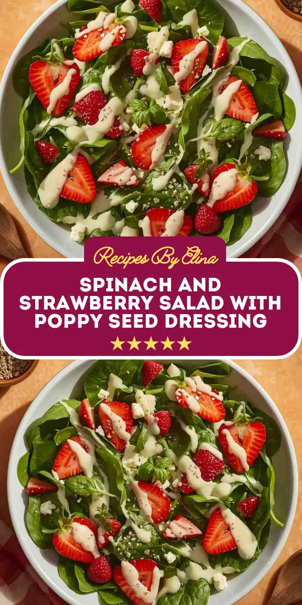 Spinach and Strawberry Salad with Poppy Seed Dressing