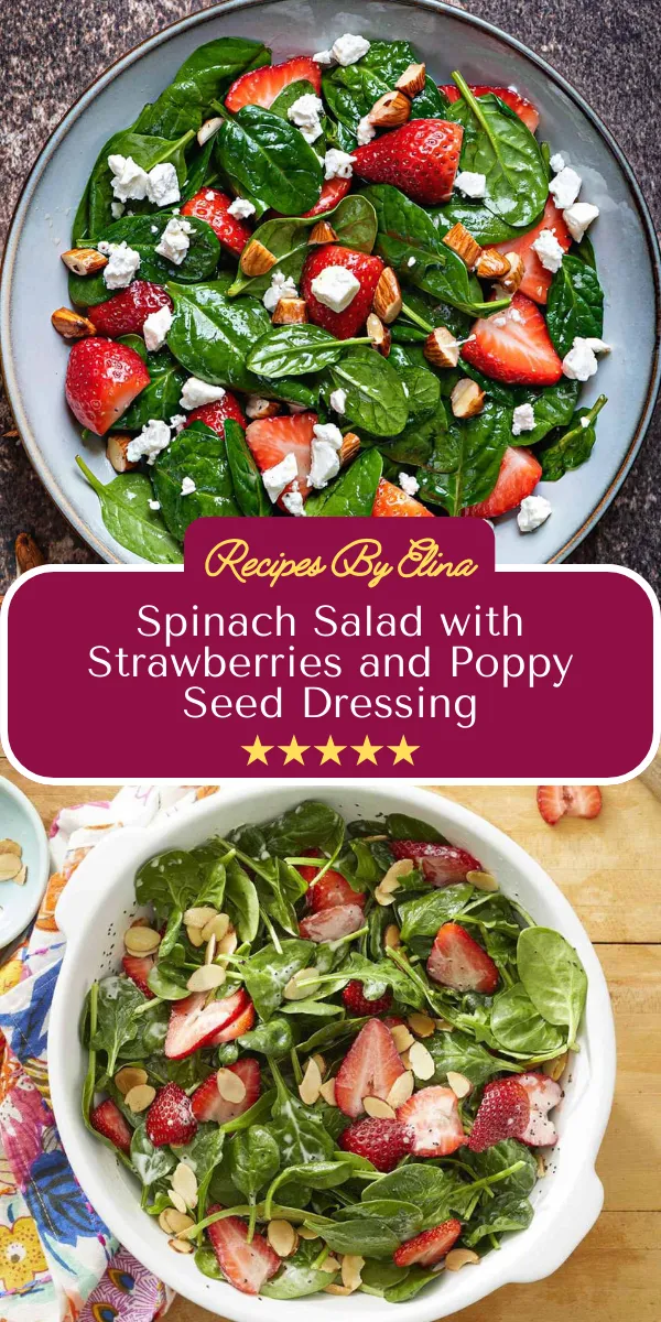 Spinach Salad with Strawberries and Poppy Seed Dressing