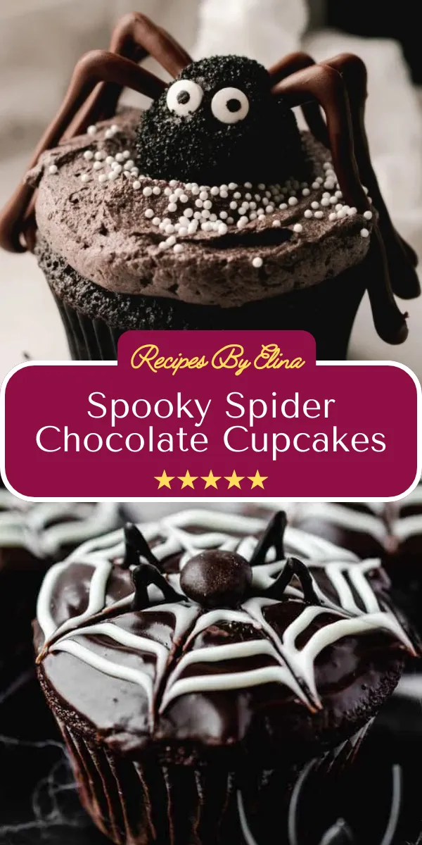 Spooky Spider Chocolate Cupcakes