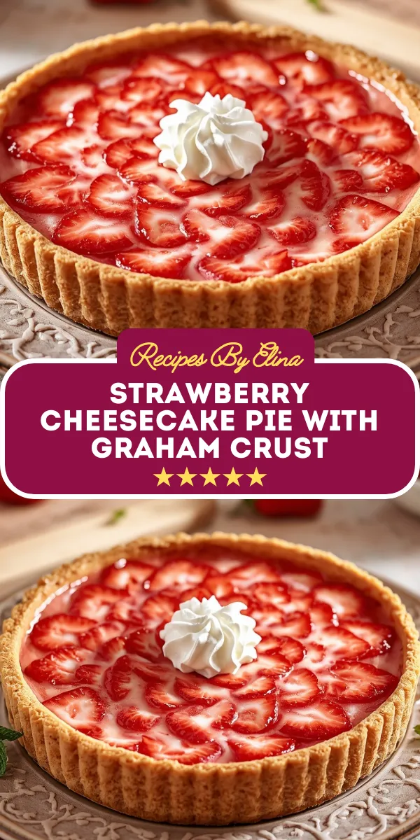 Strawberry Cheesecake Pie with Graham Crust