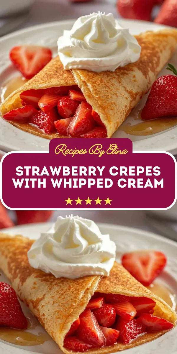 Strawberry Crepes with Whipped Cream