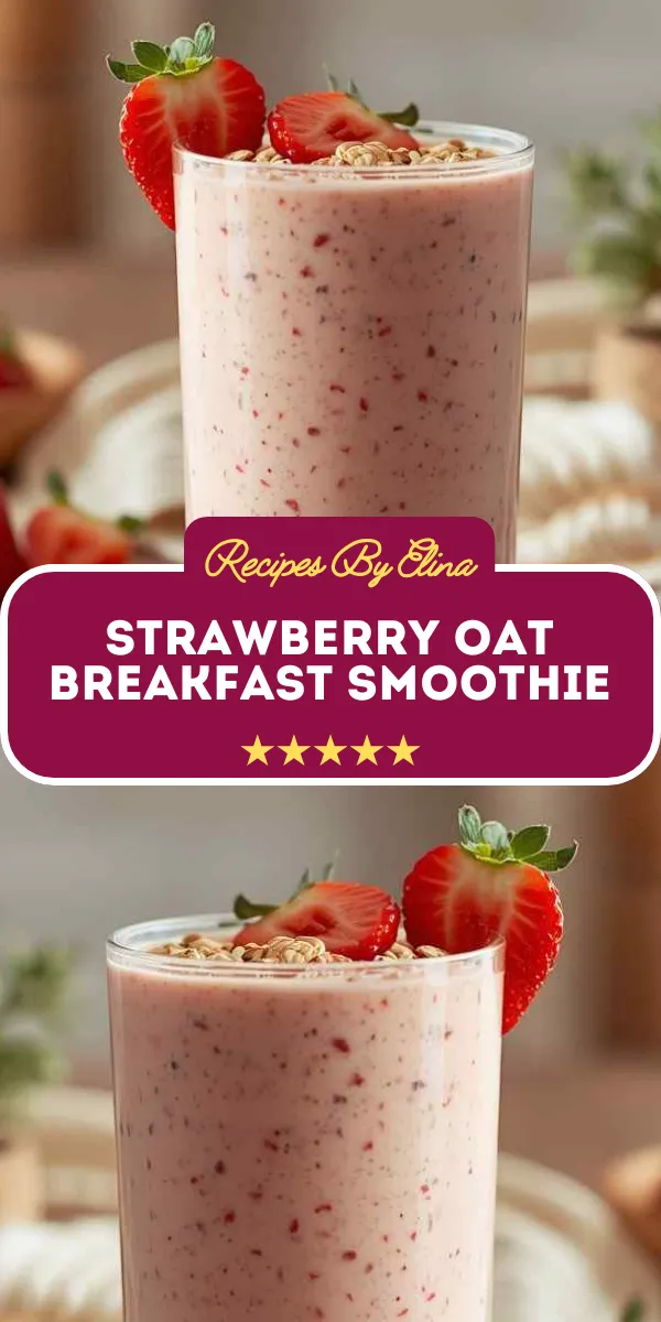 Strawberry Oat Breakfast Smoothie