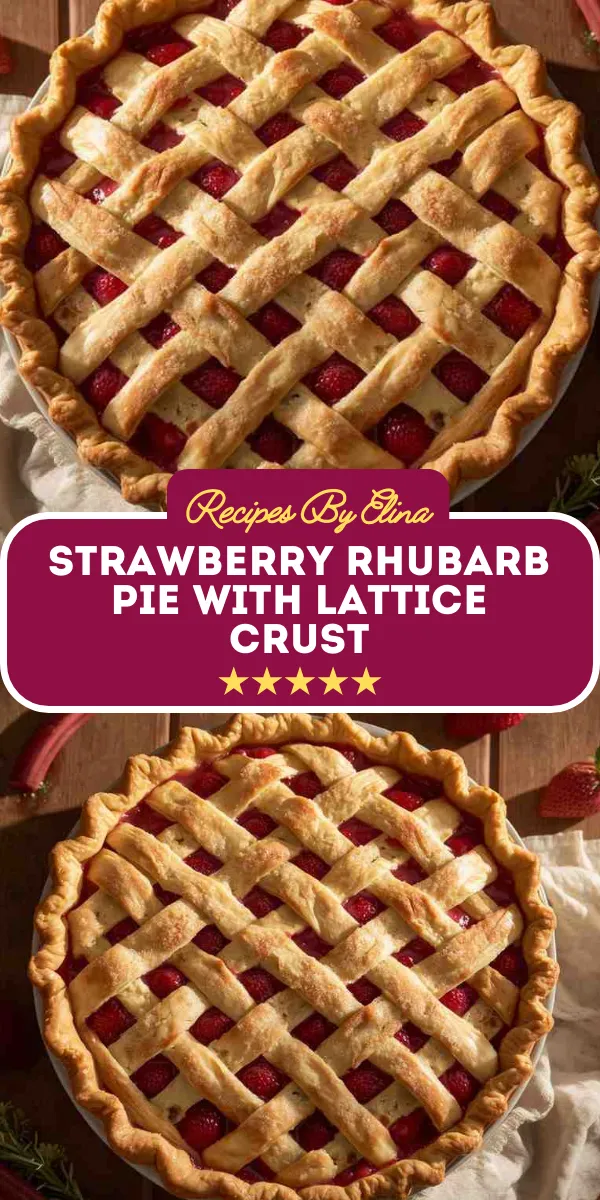 Strawberry Rhubarb Pie with Lattice Crust